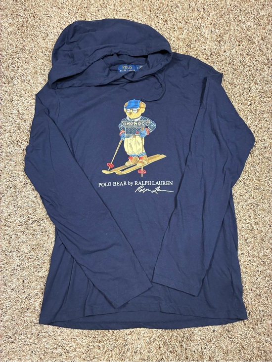 Polo Ralph Lauren Other - Polo Ralph Lauren Bear Ski Logo Pullover Jersey Hoodie Long Sleeve Tee
